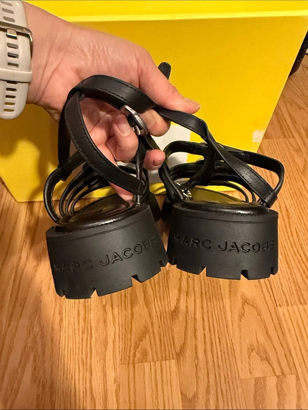 Marc Jacobs Black Kiki Gladiator Buckle Sandals